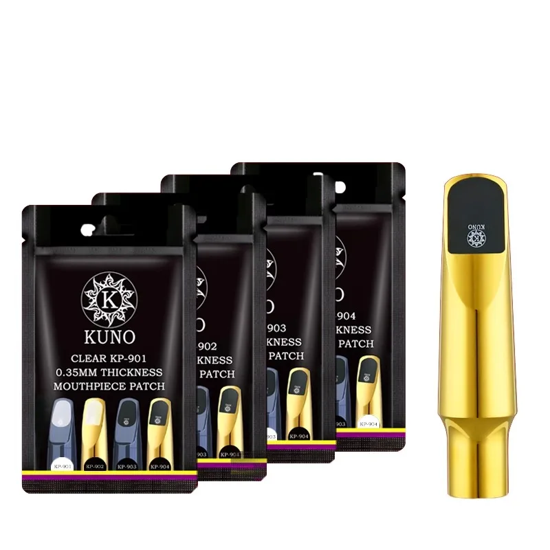 KUNO mouthpiece Transparent Black Clarinet mouthpiece cushions Soprano Alto Tenor sax mouthpiece Protective sticker