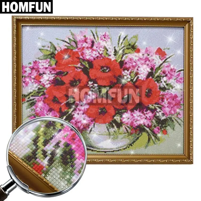 HOMFUN Diamond Painting Full Square/Round Drill 5D fai da te \