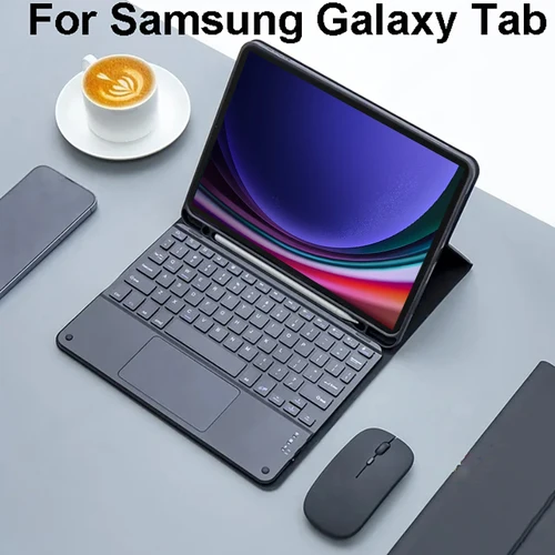 Funda con teclado para Samsung Galaxy Tab A9 Plus, funda para tableta para Tab S8 S9 Ultra S7 S9 FE+ A8 S6 Lite A7 Lite Magic Keyboard Case