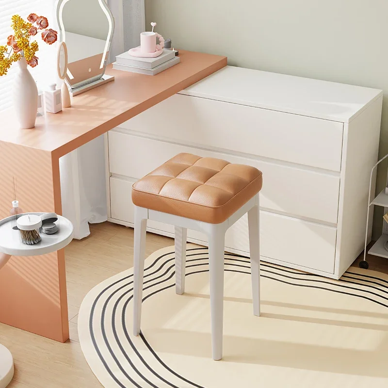 

Plastic Nordic Stools Dressers Modern Bedroom Vanity Stools Comfortable Minimalist Design Home Furniture Cosmetische Kruk LLDS