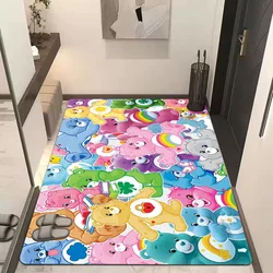 Cute Cartoon C-CARES-BEARS Bathroom Mat Non-Slip Laundry Room Mat Laundry Decor Balcony Child Living Room Toilet Rug