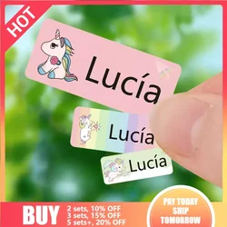 Personalized Name Tag Stickers, Adesivos impermeáveis personalizados com o rótulo do nome, Multi Tamanho, Papelaria Crianças Escola, Escritório Variedade