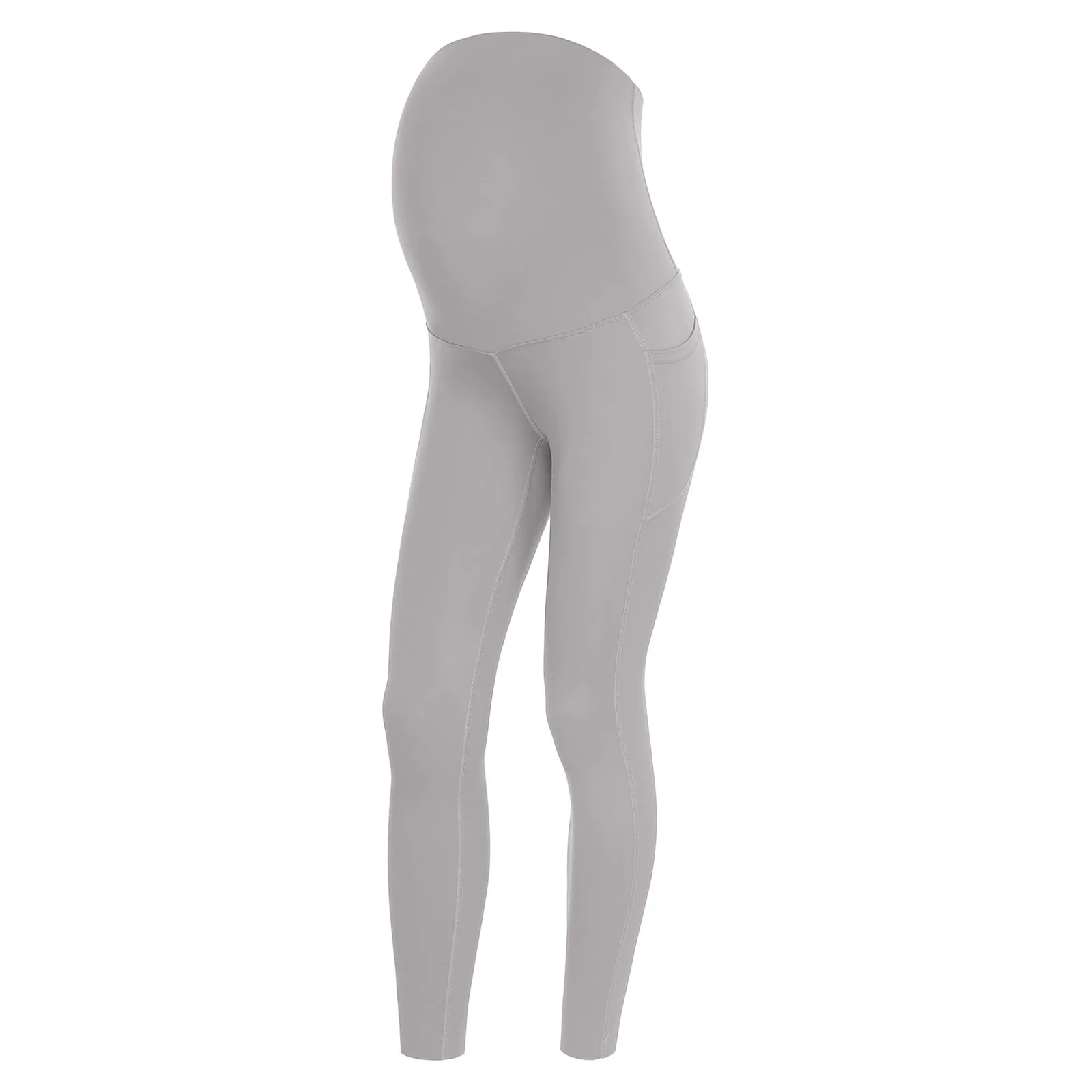 マタニティレギンス 腹部にポケット付き 伸縮性のあるカジュアルな妊娠中の女性用パンツ タイツ ジム ヨガ ワークアウト フィットネス スポーツ用