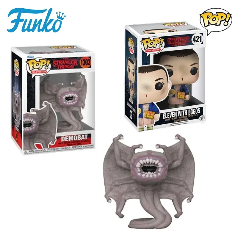 

Funko POP Original Genuine Stranger Things Season Eleven with Eggos Demobat Action Figure Toys for Boys Girls Gift Collectible