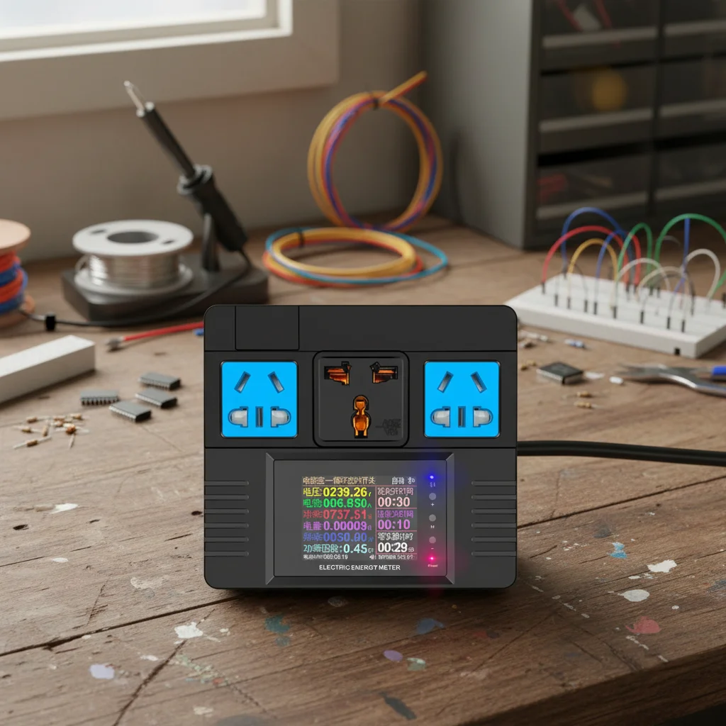 

AC85-265V Power Supply Detector Monitor Digital Energy Meter 2.4-inch True-color TFT LCD Display Smart-Control Home Power Tools