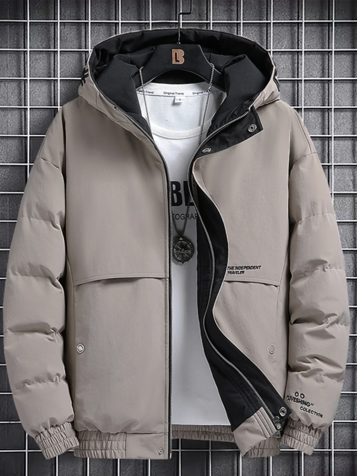 

Утепленная мужская хлопковая куртка 2024: Модная, повседневная, свободная, теплая, универсальная хлопковая одежда для молодежи