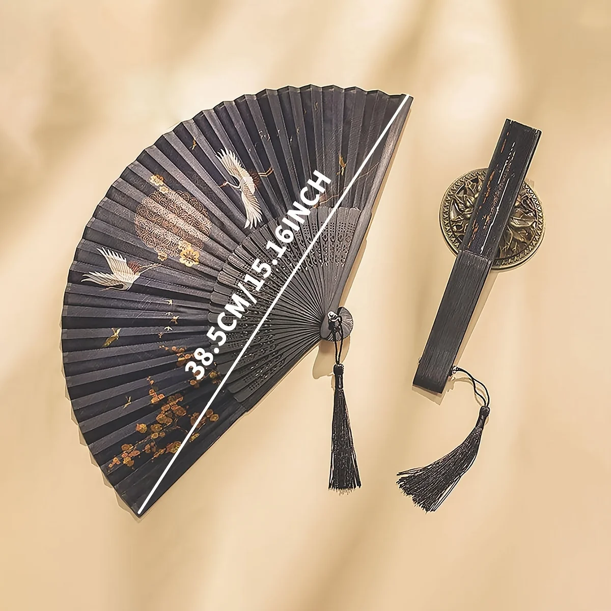 1pc Folding Bamboo Fan Ancient Style Fan Chinese Style Small Fan Dress Decoration Student Gift Fan