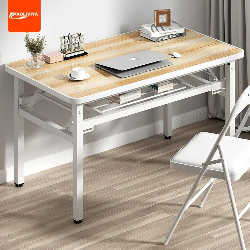 

Aoliviya Folding Table Rectangular Table Household Simple Computer Desk Small Apartment Dormitory Dining Table Desk