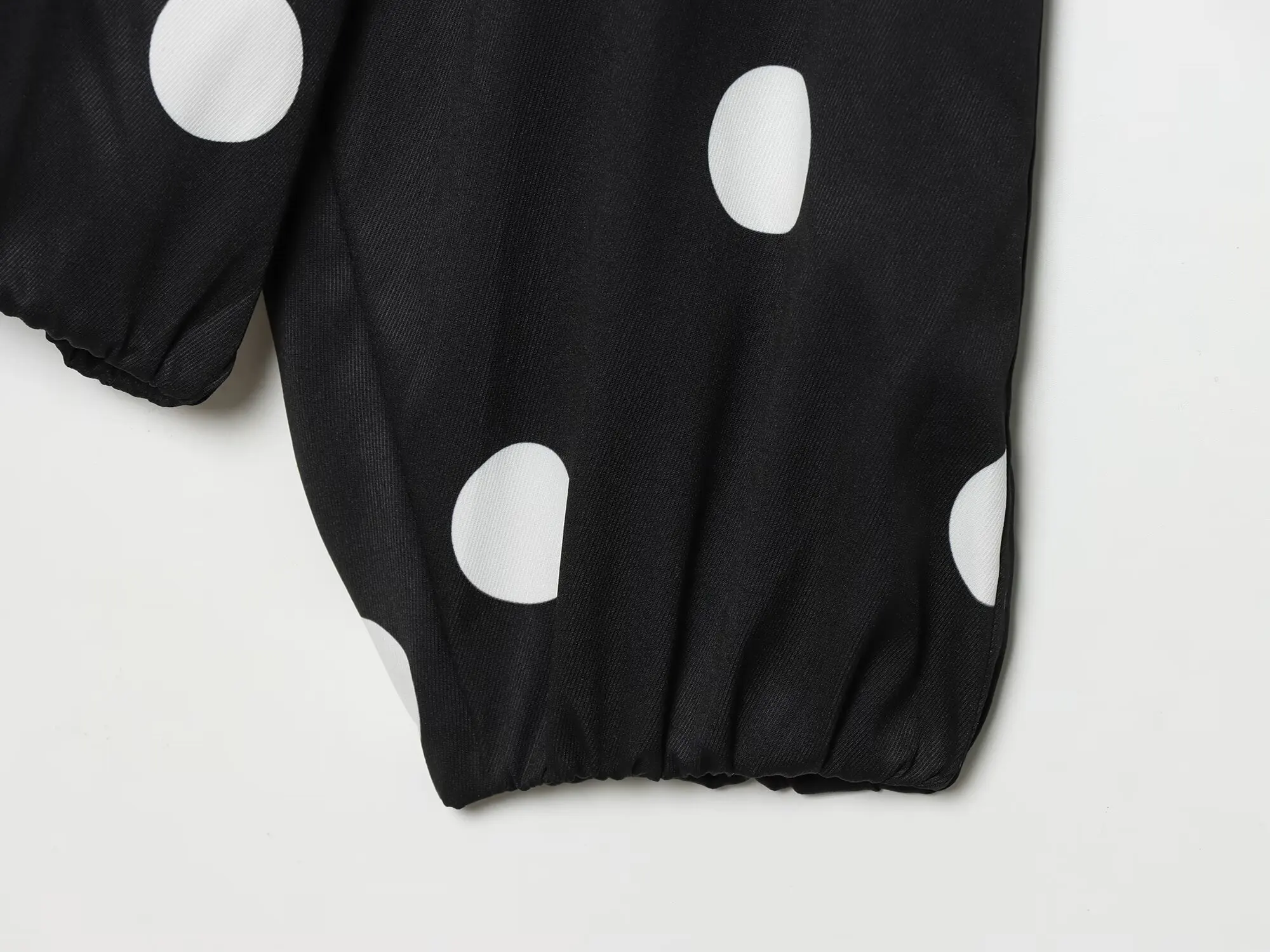 TFMLN Damen Vintage Polka Dots Bomberjacke mit Taschen, Stehkragen, modische kurze Jacke, Herbstjacke mit langen Ärmeln, Outfits – Detail 8