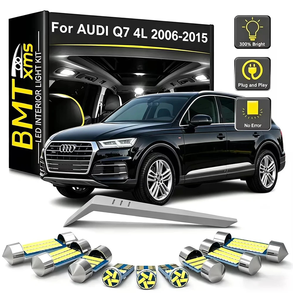 

Комплект светодиодных ламп для салона BMTxms, 8/14/20 шт., для Audi Q7 4L 2006-2015, лампа для багажника, Canbus
