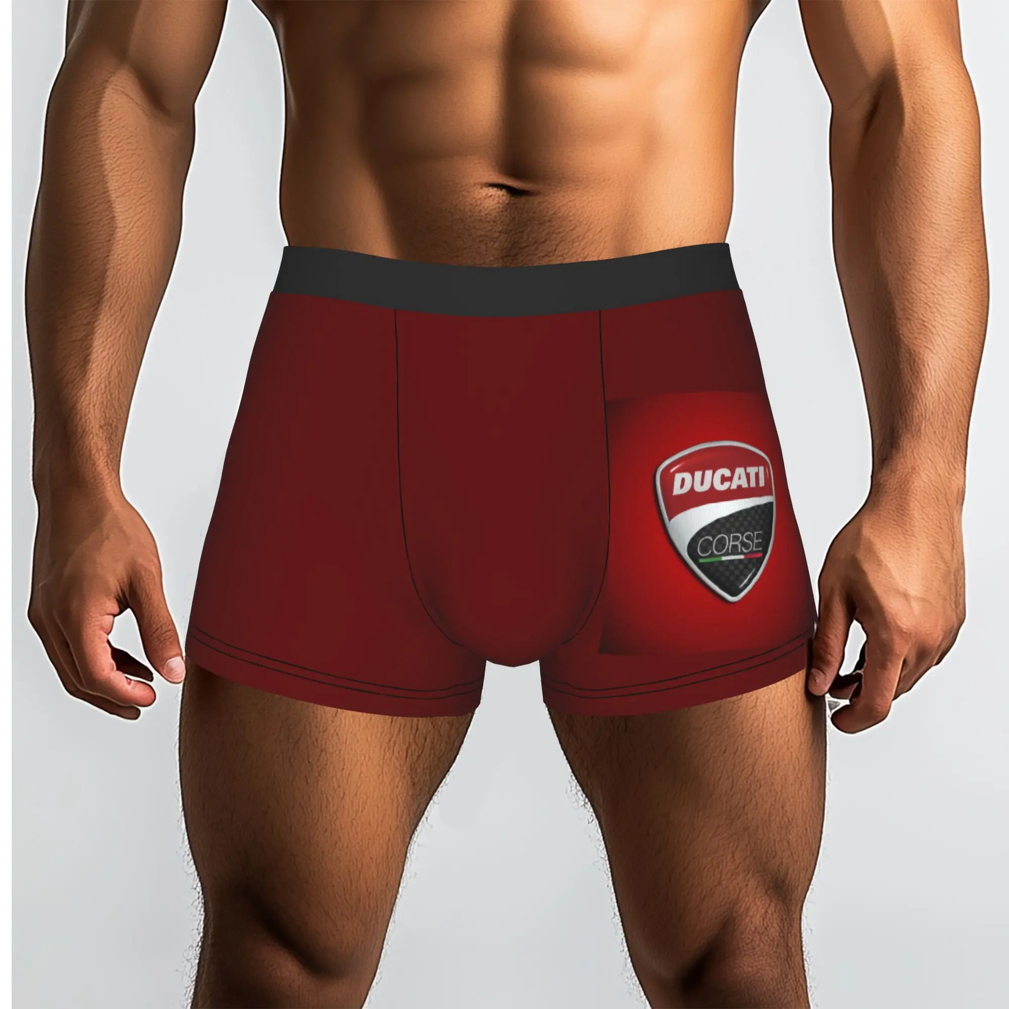 Custom Male Funny Motorcycle Racing Sprot Underwear Ducatis Boxer Briefs Stretch Shorts Panties Underpants