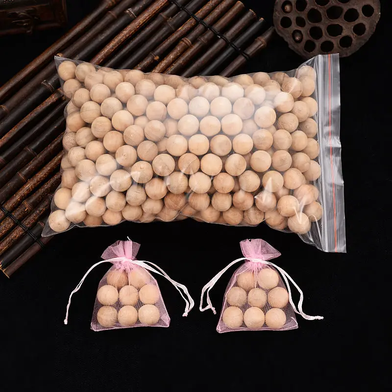 50Pcs Moth Balls Insect Camphor Natural  Wood Wood Ball Mildew Wardrobe Clothes Drawer Pest Control Bug Repellent