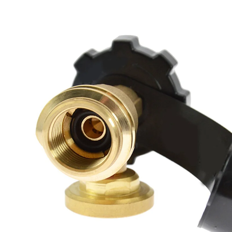 A008 Propane Adapter Connector with Luminous Pressure Gauge Adapter Gas Tank Converter SL-YK01-1
