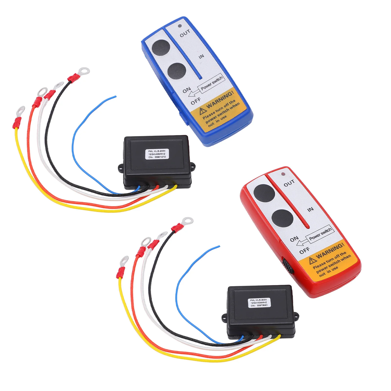 Seilwinden-Funkfernbedienungs-Set mit Empfänger 12V 24V für LKW ATV SUV Drahtlose Seilwinden-Fernbedienung – Detail 4