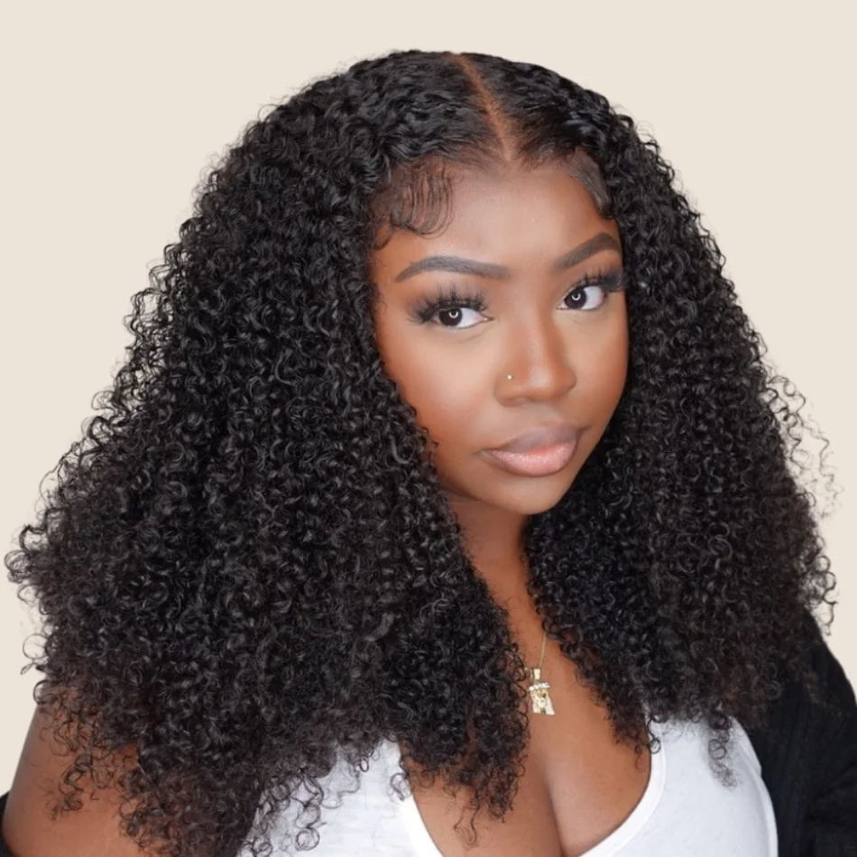 

UNice Hair Kinky Curly 13x4 Pre-Everything Frontal Wig Glueless Put On And Go Bleached Human Hair Wig for Women Brazilian Hair