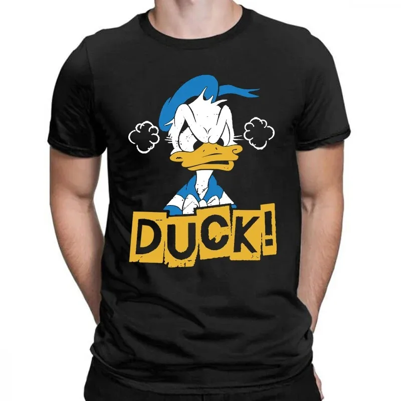 Men's T-shirt Funny Donald Duck Cartoon Printed Unisex Short-sleeved Cotton T-shirt Summer Men & Women In The Same Paragraph Top