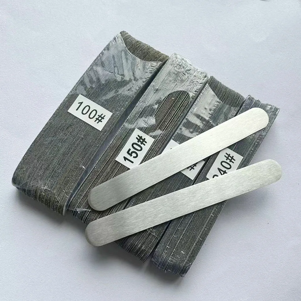 2 pcs metal base with 200 pcs  removalble pads durable nail file  replacement sandpaper pads black sandpaper