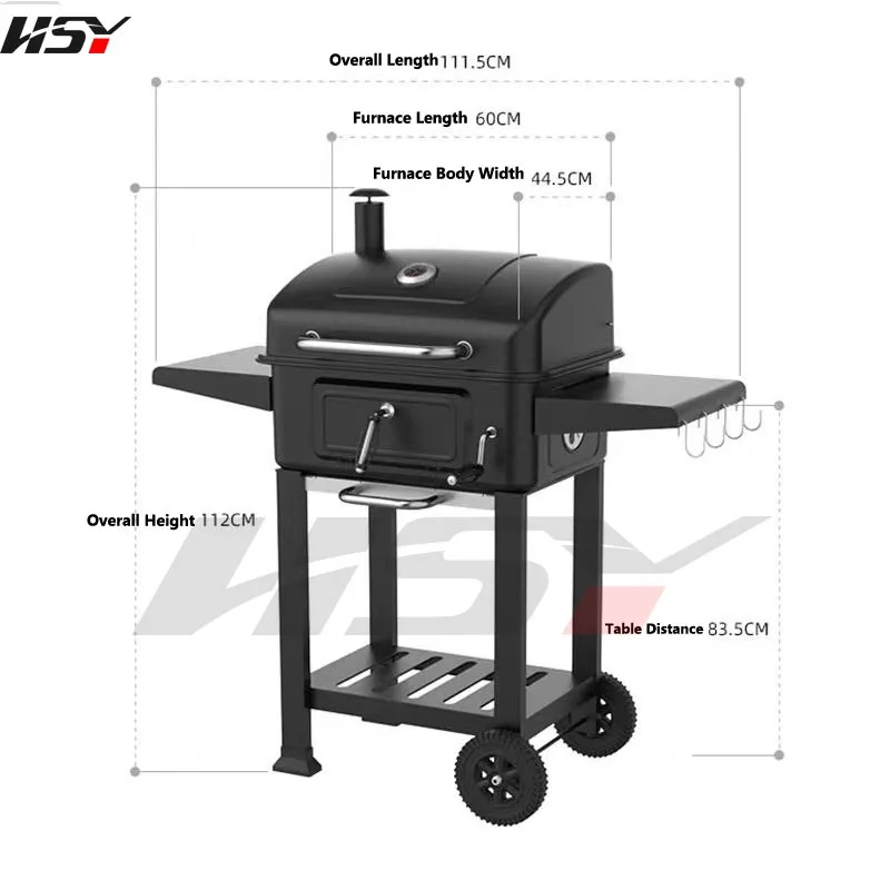 2024 New Home Villa Courtyard Barbecue BBQ Charcoal Barbecue Outdoor Grill Large 5-10 Person Barbecue Charcoal Grill