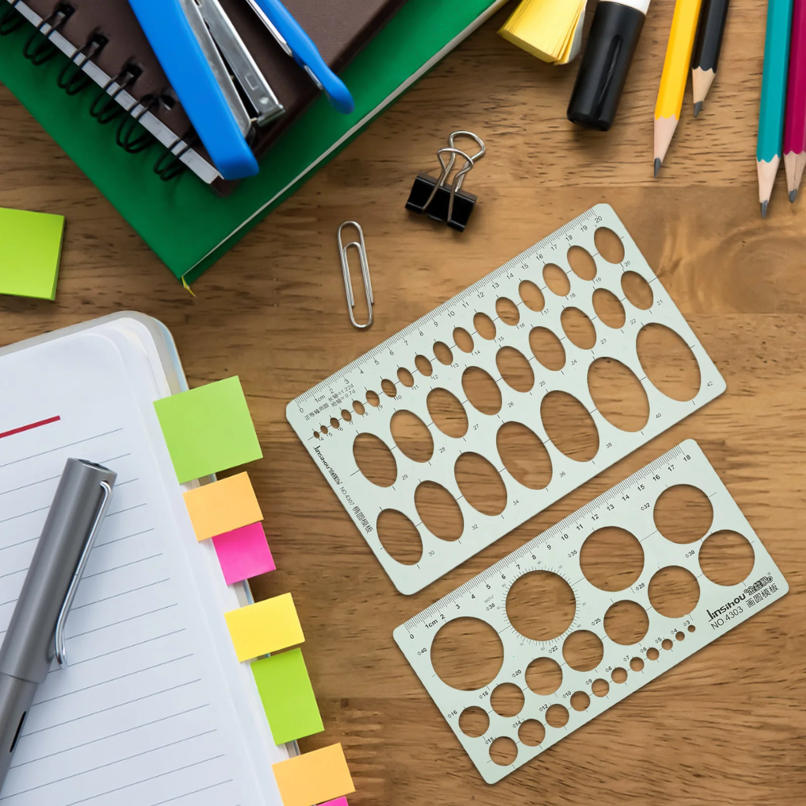 2 Pcs Drawing Measurement Tools Pattern Stencils Craft Template Painting Spraying Mold