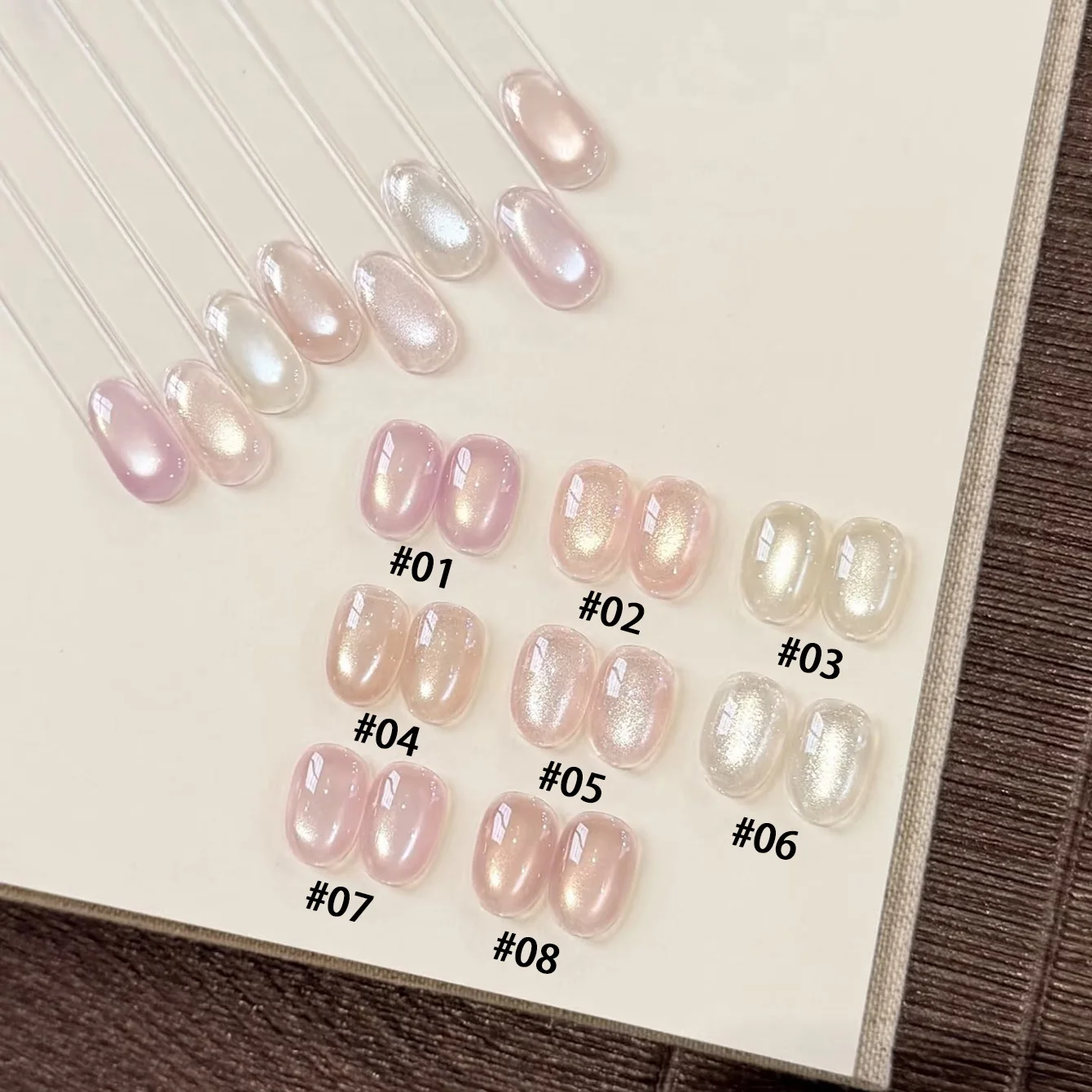 MIANEL Shui Ling Ling Cat Eye Gel Nail Polish Ice-Clear Glass Bead Sparkling Flattering New Arrival 2026 Plain Water Nail