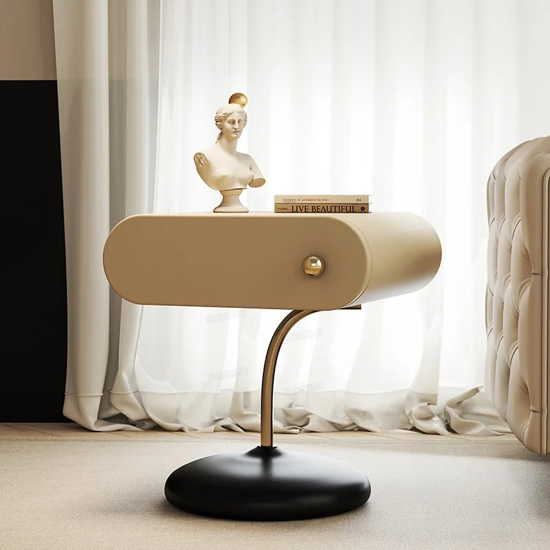 Comodino di bellezza moderno Maniglie in metallo Comodino di lusso portaoggetti nordico Mobili per camera da letto italiani alla moda Mesitas De Noche