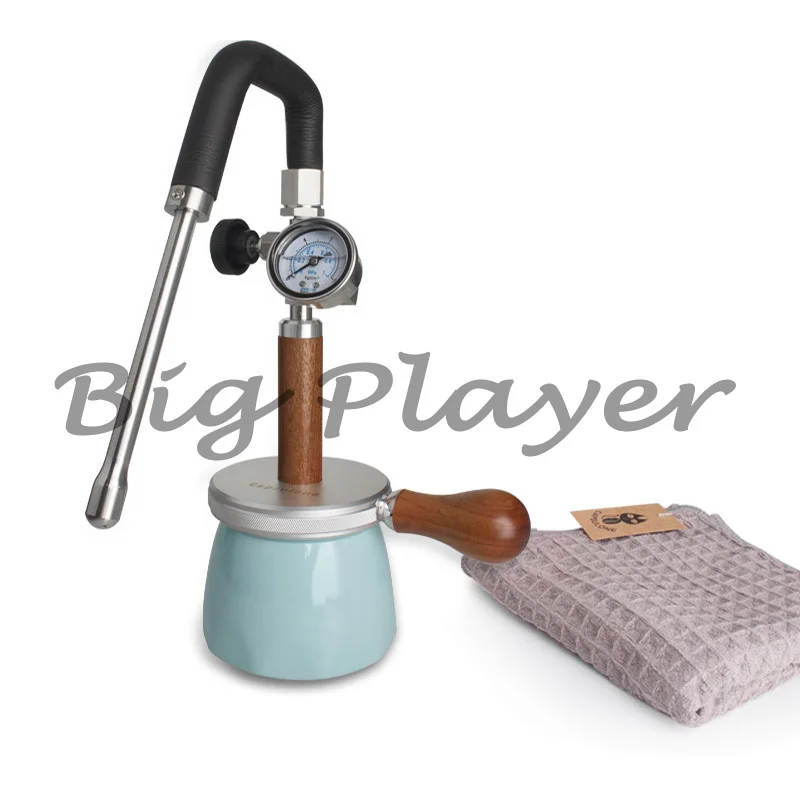 

Large Pot 450ml Pneumatic 4bar Milk Foam Machine Pneumatic Coffee Machine Steam Milk Foam Machine Camping Latte Flower Artifact