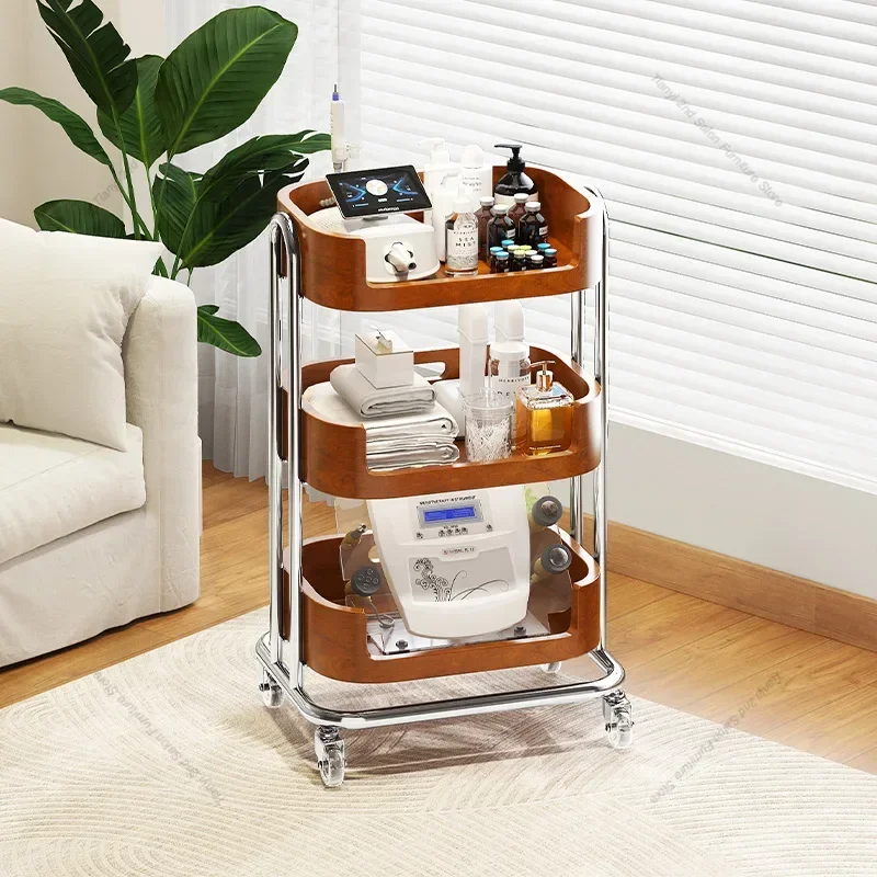 Beauty Salon Specific Rolling Cart Modern Simple Storage Salon Trolley Utility Makeup Salon Furniture Тележка Мастера FYST