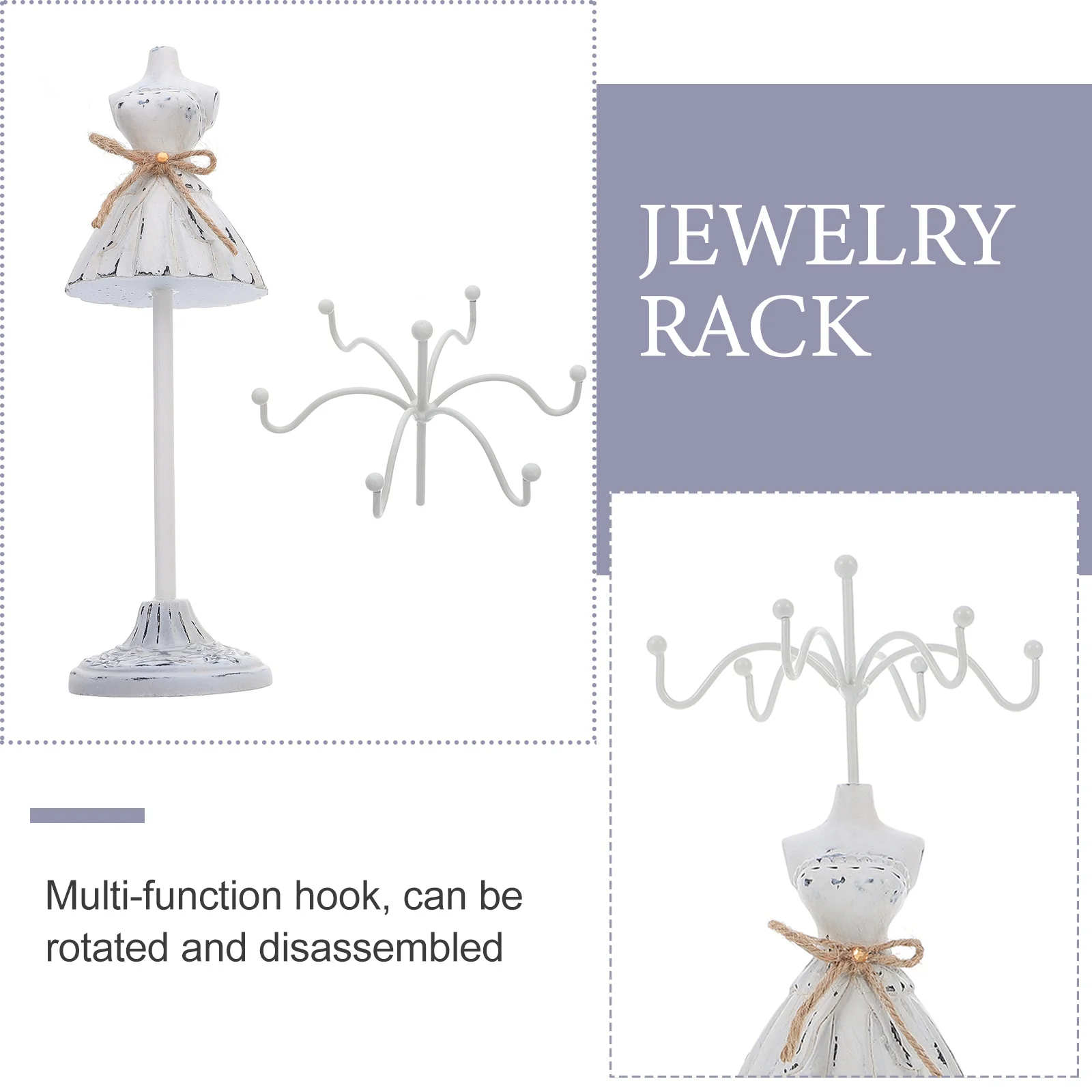 

Креативный настольный органайзер-подставка для серег, ожерелий, колец, прочная стойка для хранения ювелирных изделий, компактный размер, декоративный дом