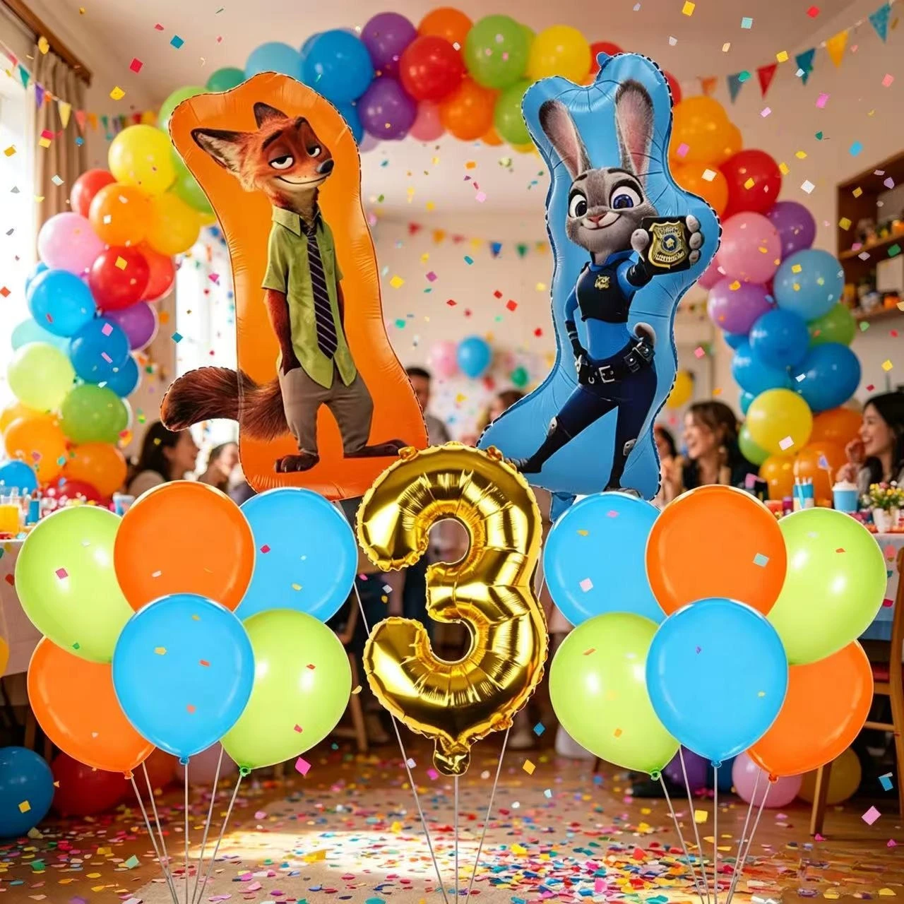 Zootopia Party Games - Zestaw balonów z postaciami z Zootopia,