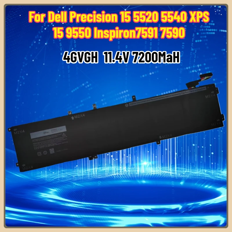 Baterai Laptop 4GVGH Untuk Dell Precision 15 5520 5540 XPS 15 9550 Inspiron7591 7590