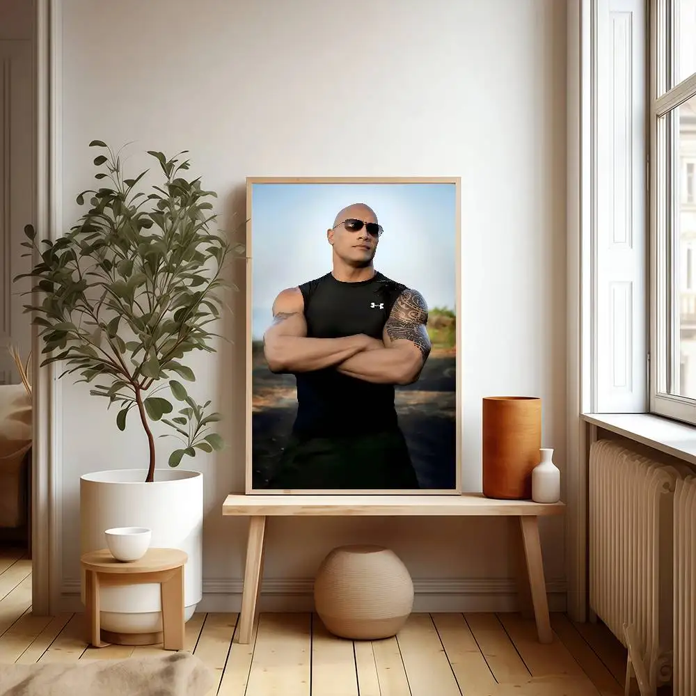 1 قطعة T-The R-Rock D-Dwayne جونسون أنيمي الملصقات لزجة الديكور اللوحة جدار الفن الأبيض كرافت ورقة جدار ديكور