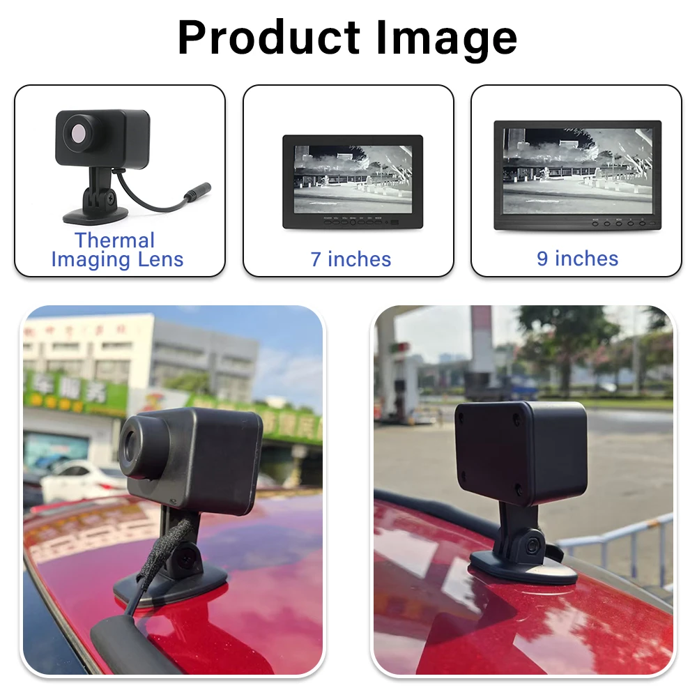 Universal Vehicle Thermal Imaging Camera 640*512 Waterproof Night Vision Driving Assistant Thermal Imaging Car Camera