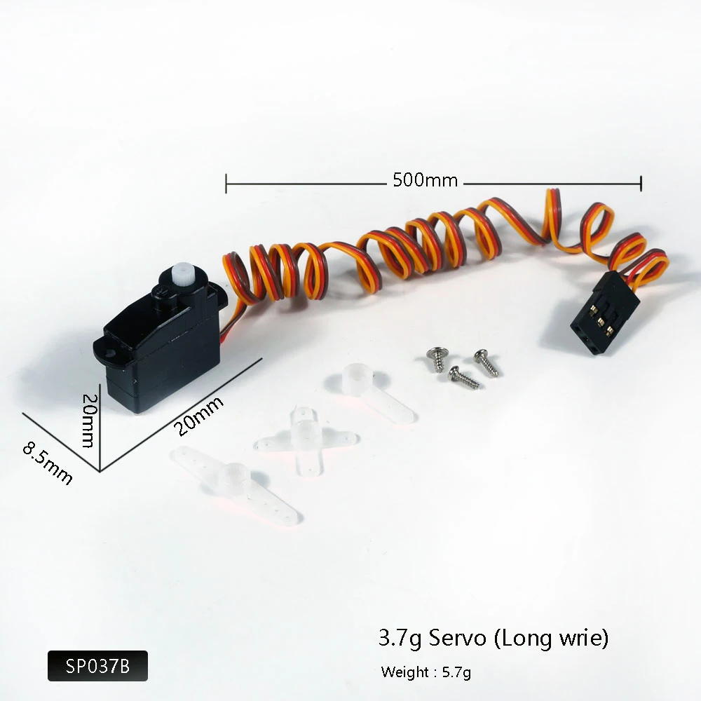 Dancing Wings Hobby X-Servo 3.7g Ultra-Lightweight High-Precision Mini Servo Motor Compact Control Component for RC Airplane