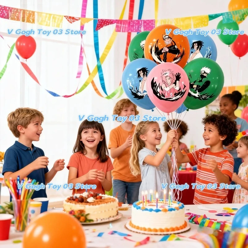 3/6/18 шт. 12 дюймов Наруто аниме бандай мультфильм, набор латексных шаров, Хэллоуин, Рождество, зима, дни рождения, украшения для вечеринок