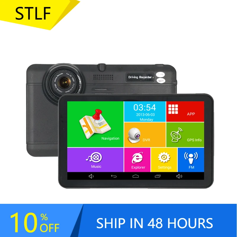 

STLF7 Inch Car Android GPS Navigation with Dash Cam MT8127 Quad-core CAR Gps Navigator /Europe Spain France United Kingdom Map
