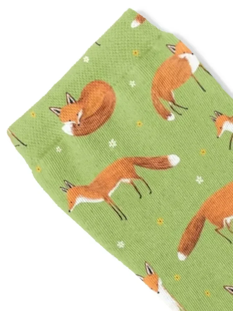 Red Foxes Socks japanese fashion valentine gift ideas anti slip football designer Women's Socks Men's