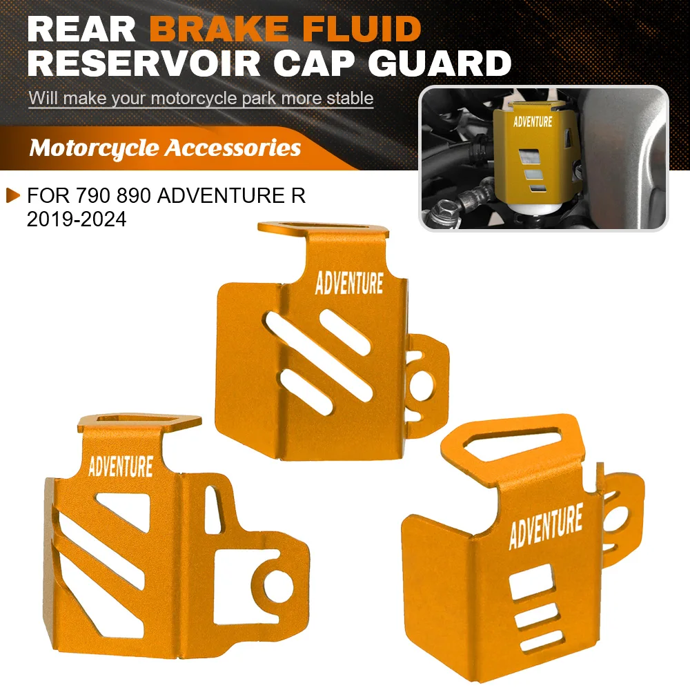 

For 790 890 Adventure R 2019-2023 2024 790 Adventure Motorcycle Accessories Rear Brake Fluid Reservoir Cap Cover Guard Protector