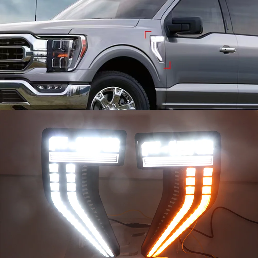 

Автомобильные аксессуары, светильник на крыло, светодиодные боковые вентиляционные фонари, указатель поворота, отражатель, автомобильные аксессуары для Ford F-150 Raptor 2021