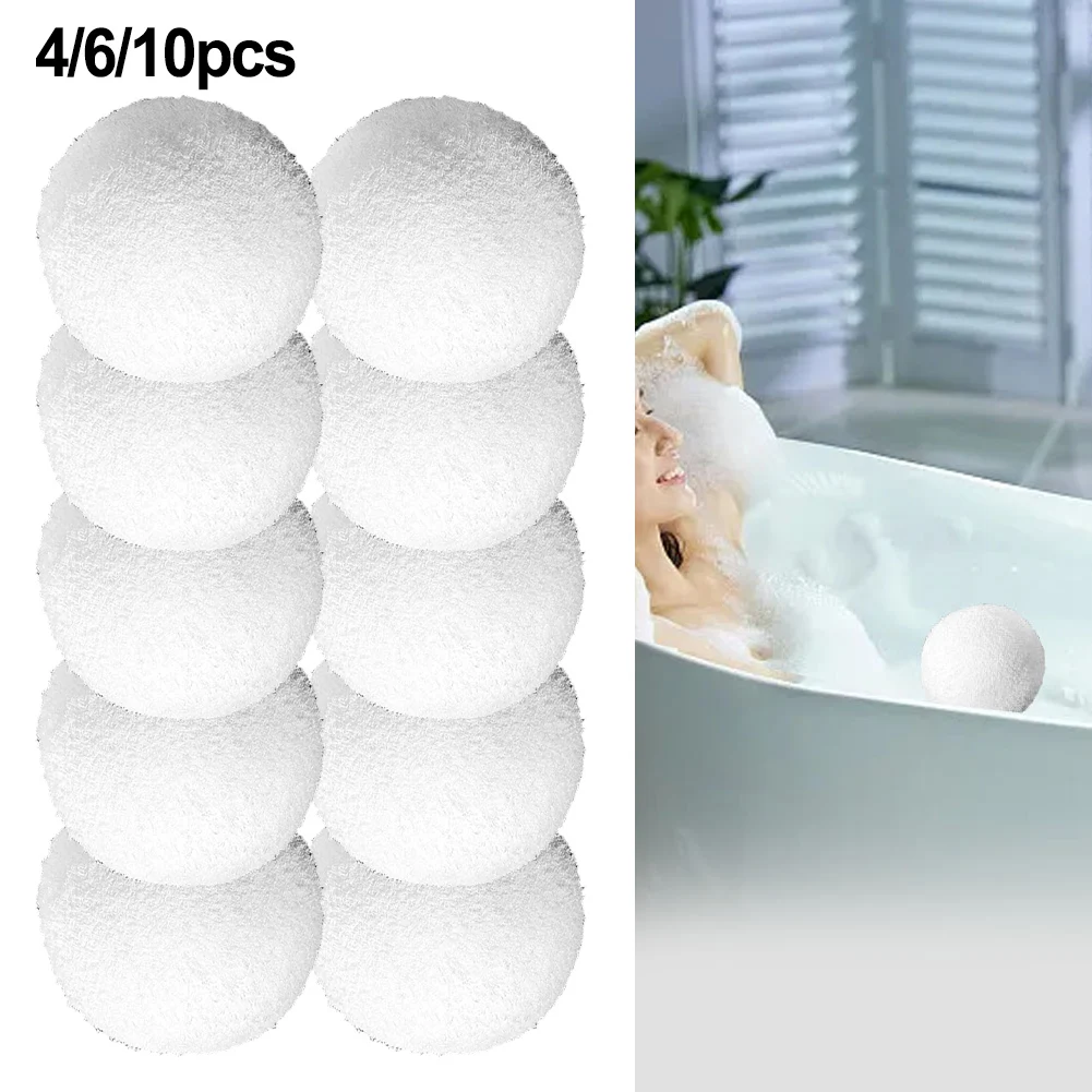 4/6/10pcs Hot-Tub Scum Absorber Balls Reusable Oil Absorbing Scum Sponge Washable Scum Absorbing Sponge Balls For Spa For Pool