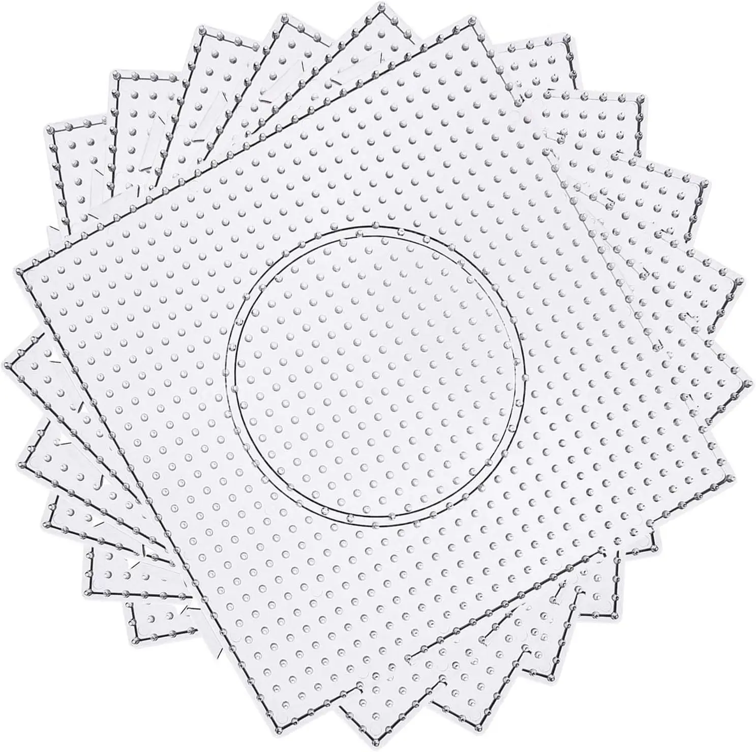 1/4 pcs 5mm Soy Fuse Bead Pegboard 104 Long Pins Clear Template Board For Melty Beads DIY Craft Accessories