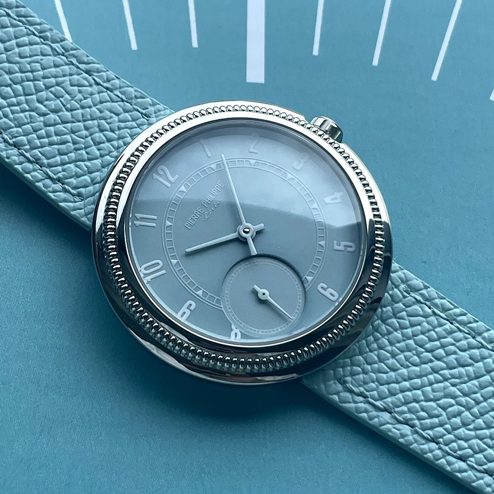 بيير فيليب ريترو ساعة رجالية رقيقة جدا 38 مللي متر دليل الميكانيكية ساعة رجالي الأعمال مقاوم للماء Reloj Hombre السماء الزرقاء