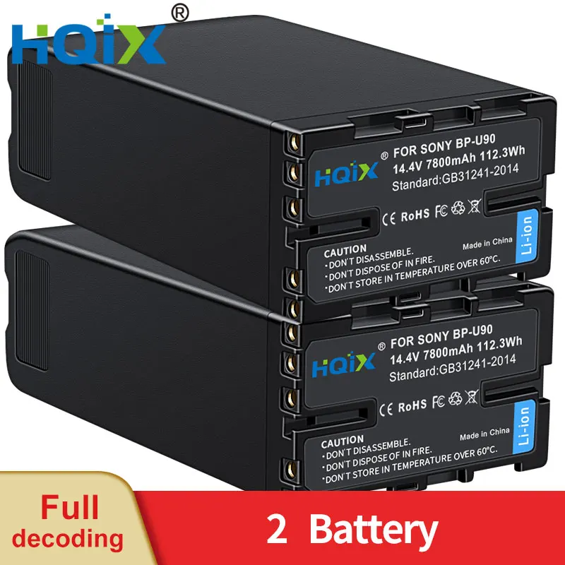 

HQIX for Sony PXW-FS5M2 F37K FS5K PMW-100 200 300K1 300K2 EX1 EX1R F3 EX3 EX3R F3K EX160 EX260 EX280 Game BP-U90 Battery Charger