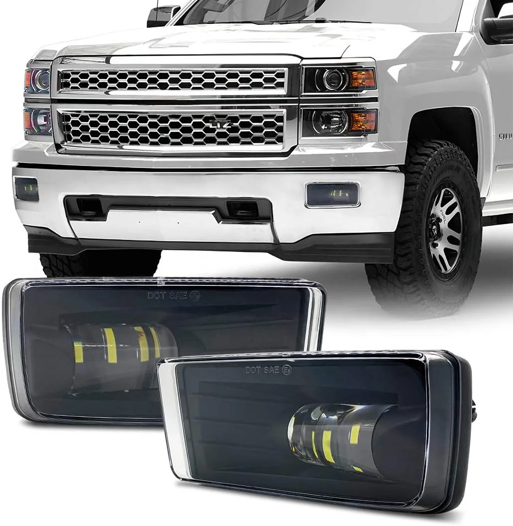 Bumper Driving led Fog Lights Replacement for Chevrolet Silverado 2007-2016 4X6 Rectangle fog light for TAHOE 2007-2017