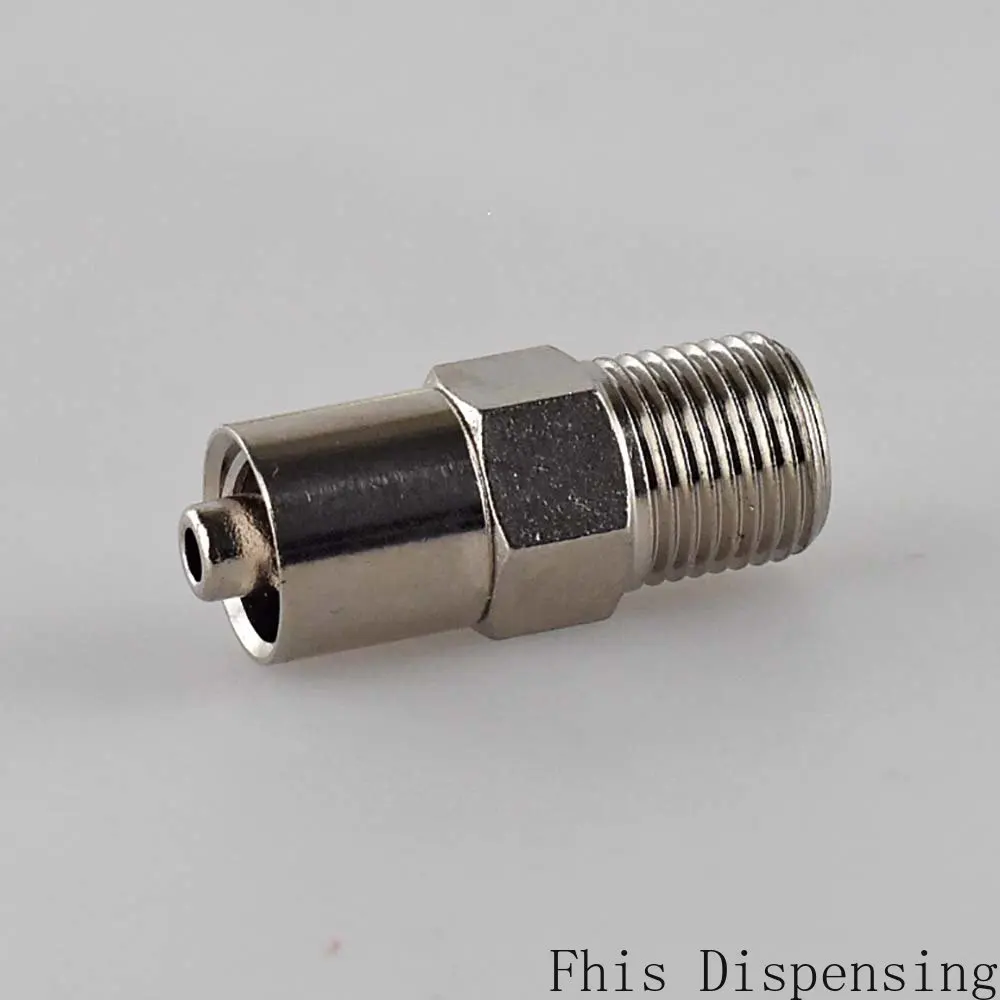 M10 Adhesiving Dispensing Fittings Nickel Coated Brass Luer Lock Adaptor