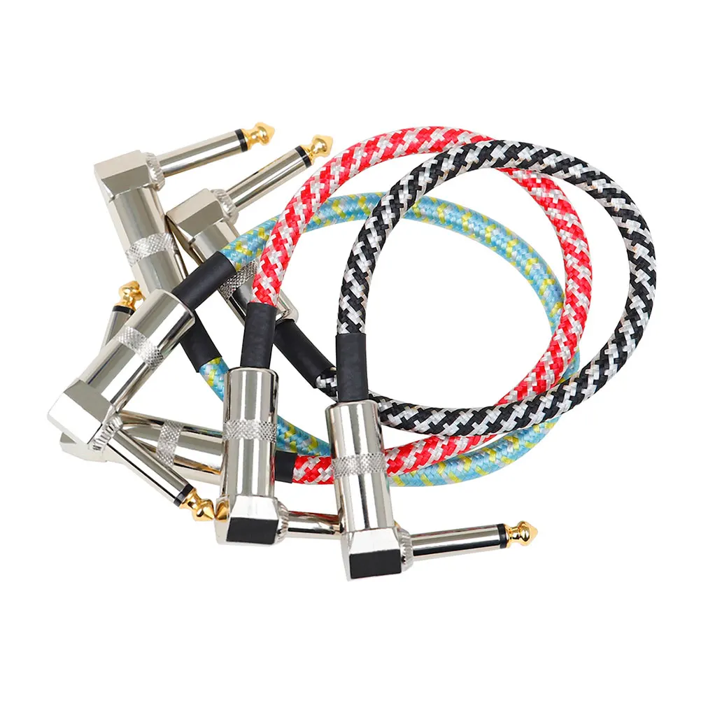 

3 Pcs Guitar Effect Cable Cord Flat Patch Cables Coiled Electric Musical Instrument