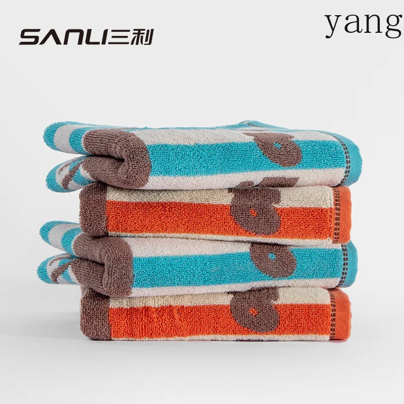yjq 4 packs of towels parent-child cotton adult pure cotton cartoon face towel