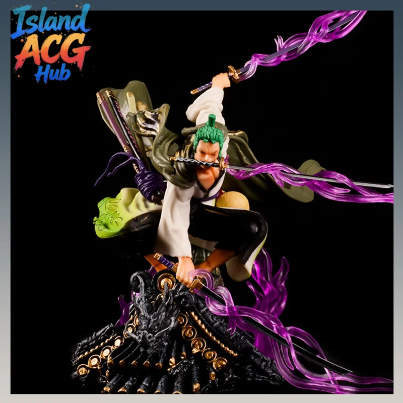 

Roronoa Zoro Wano Country Kimono Three Sword Style One Piece Anime PVC Figure Boxed Model Desktop Collectible Ornament