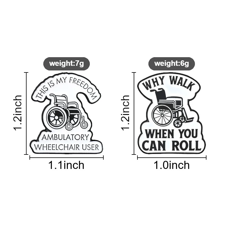Disability Awareness Badge This Is My Freedom Ambulatory Wheelchair User Enamel Pins Brooch Gift Inclusive Mobility Accessories