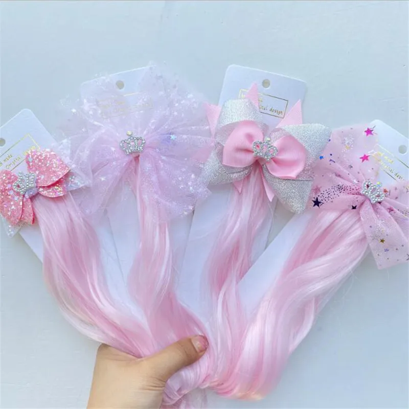 Unicorn Lace Headband Hairpiece Cosplay Braided Wigs for Elsa Dress Up Set for Toddler Girls Party Wedding Birthday