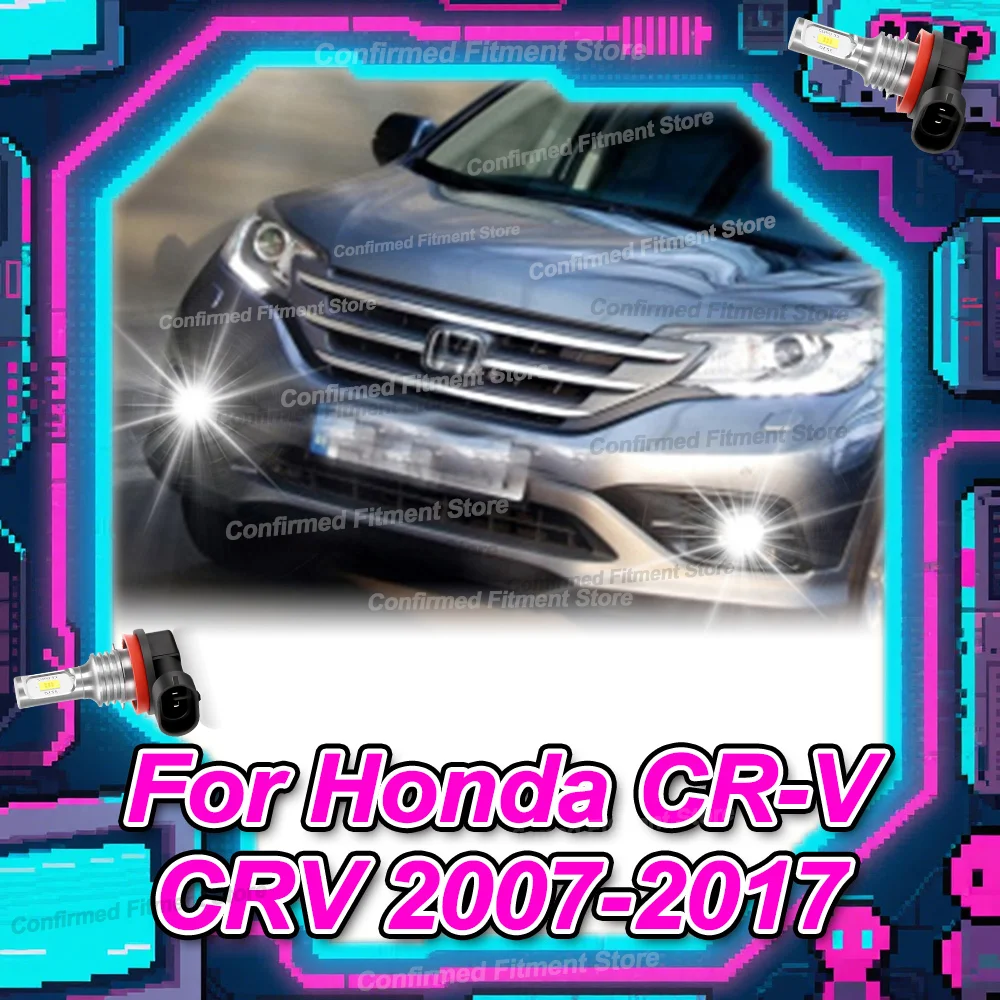 

2pcs LED Fog Light Blub Lamp For Honda CR-V CRV 2007-2017 2008 2009 2010 2011 2012 2013 2014